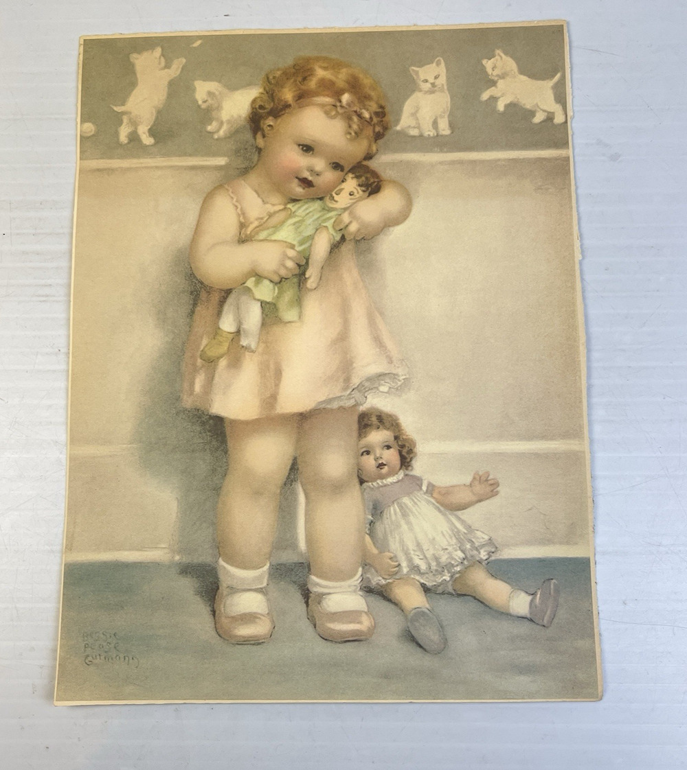 Love is Blind Bessie Pease Gutmann Art Print Nursery Children's Room Vintage